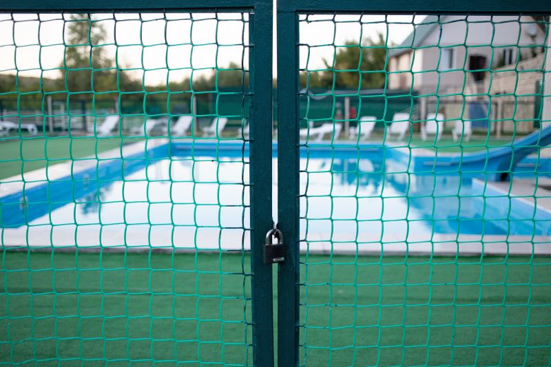 Removable Mesh Fence in Use